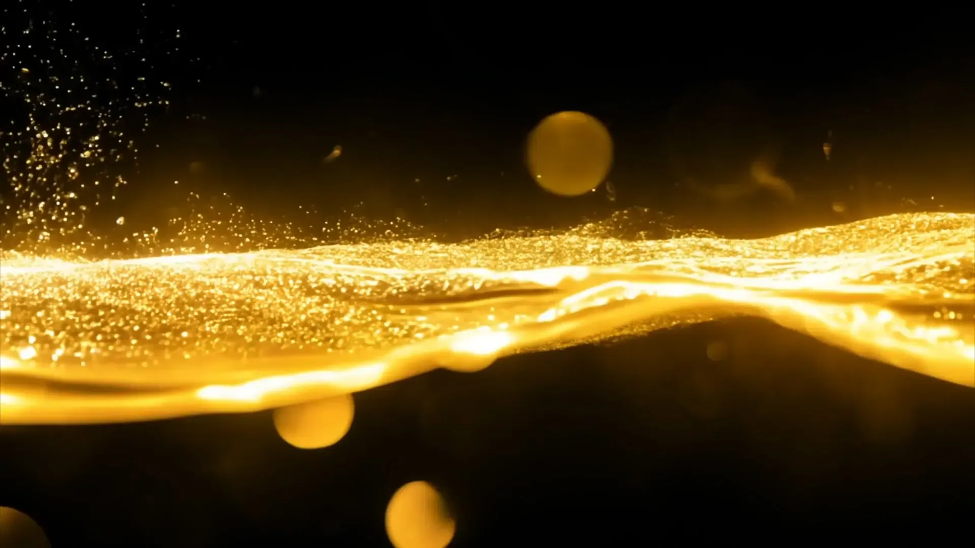 Golden Particle Wave Overlay for Title Animations